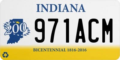 IN license plate 971ACM