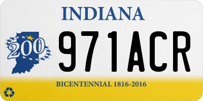 IN license plate 971ACR