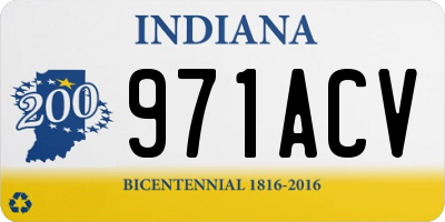 IN license plate 971ACV