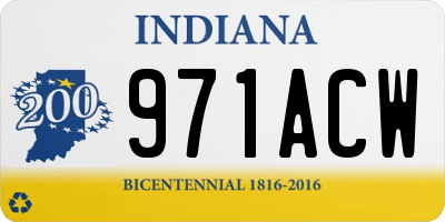 IN license plate 971ACW