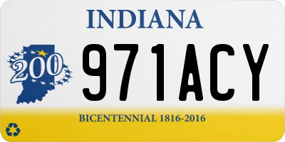 IN license plate 971ACY