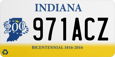 IN license plate 971ACZ