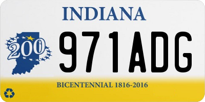 IN license plate 971ADG