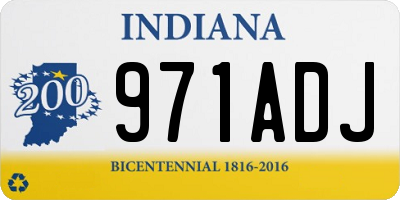 IN license plate 971ADJ