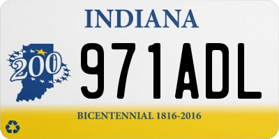 IN license plate 971ADL