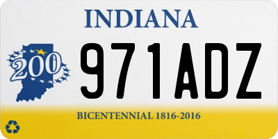 IN license plate 971ADZ