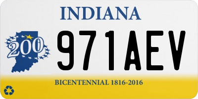 IN license plate 971AEV