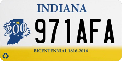 IN license plate 971AFA
