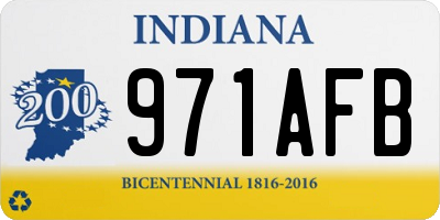 IN license plate 971AFB