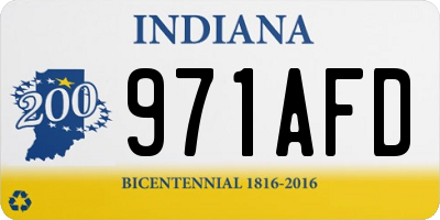 IN license plate 971AFD