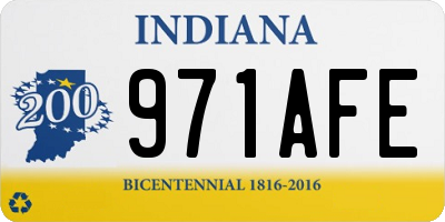 IN license plate 971AFE