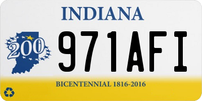 IN license plate 971AFI