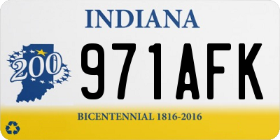IN license plate 971AFK