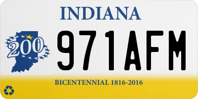 IN license plate 971AFM