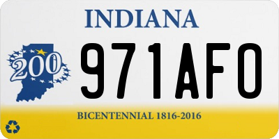 IN license plate 971AFO