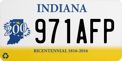 IN license plate 971AFP