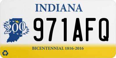 IN license plate 971AFQ
