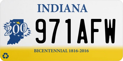 IN license plate 971AFW