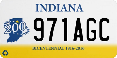 IN license plate 971AGC
