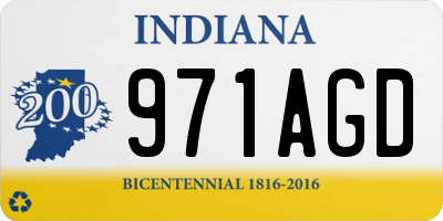 IN license plate 971AGD