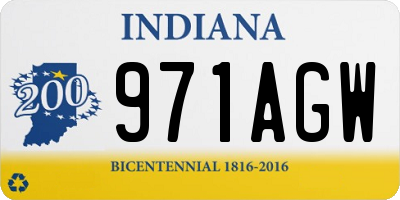 IN license plate 971AGW