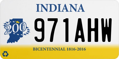 IN license plate 971AHW