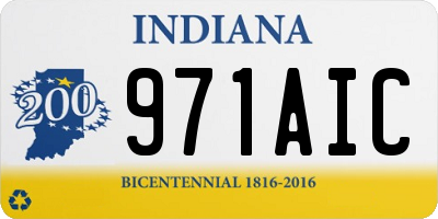 IN license plate 971AIC