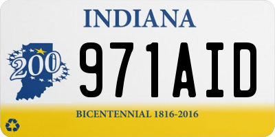 IN license plate 971AID
