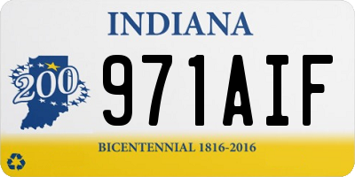 IN license plate 971AIF