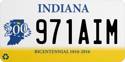 IN license plate 971AIM