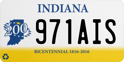 IN license plate 971AIS