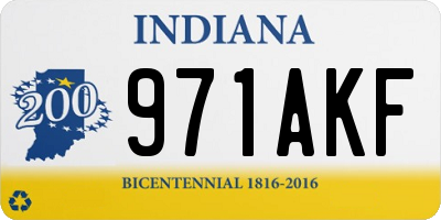 IN license plate 971AKF