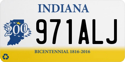 IN license plate 971ALJ