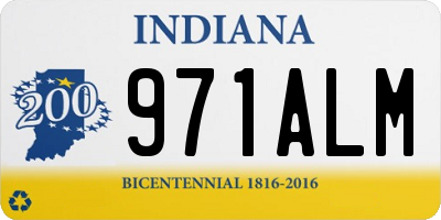 IN license plate 971ALM