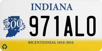 IN license plate 971ALO