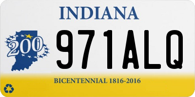 IN license plate 971ALQ