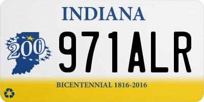 IN license plate 971ALR