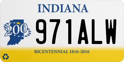 IN license plate 971ALW
