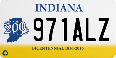IN license plate 971ALZ