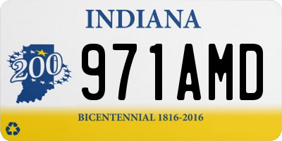 IN license plate 971AMD