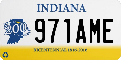 IN license plate 971AME