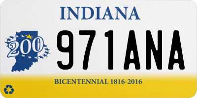 IN license plate 971ANA