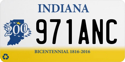 IN license plate 971ANC