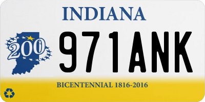 IN license plate 971ANK