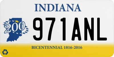 IN license plate 971ANL