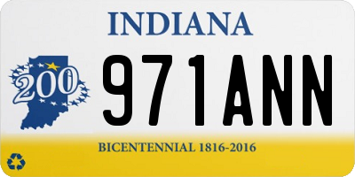 IN license plate 971ANN