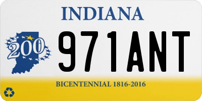 IN license plate 971ANT