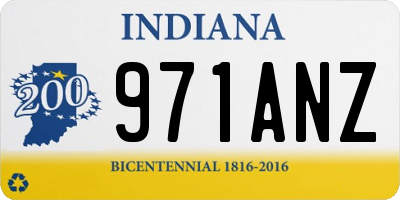 IN license plate 971ANZ