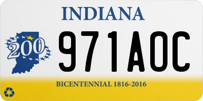 IN license plate 971AOC