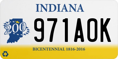 IN license plate 971AOK